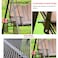 Wooden Twist Lushio Metal Frame Weatherproof Polyester 3-Seater Swing with Adjustable Canopy &amp; Cup Holder for Outdoor Garden Patio