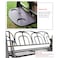 Wooden Twist Lushio Metal Frame Weatherproof Polyester 3-Seater Swing with Adjustable Canopy &amp; Cup Holder for Outdoor Garden Patio