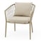Wooden Twist Suzx Modern Outdoor Lounge Armchair Weather-Resistant Patio Sofa (Beige)