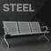 Wooden Twist Endura Modern Heavy-Duty 3-Seater Bench Office &amp; Reception Seating