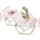 
Wooden Twist Vortexa Hexagon Design Coffee Table with Marble-Like Finish Top Modern &amp; Elegant Nesting Table (Set of 2)