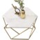 
Wooden Twist Vortexa Hexagon Design Coffee Table with Marble-Like Finish Top Modern &amp; Elegant Nesting Table (Set of 2)