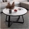 
Wooden Twist Robust Stylish Metal Base Marble Finish Laminated Top Coffee Table ( Black &amp; White )