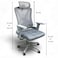 Wooden Twist Sitera Prime 360&deg; Swivel Office Chair with Lumbar Support, Reclining High Back (Grey)