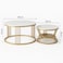 
Wooden Twist Rznxz Modern Round Metal Base Marble Top Nesting Coffee Table ( Set of 2)