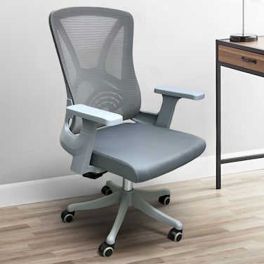 Wooden Twist Ergolux Mesh Office Chair Adjustable Swivel Rotates 360 Degrees for Home, Gaming, Workstations