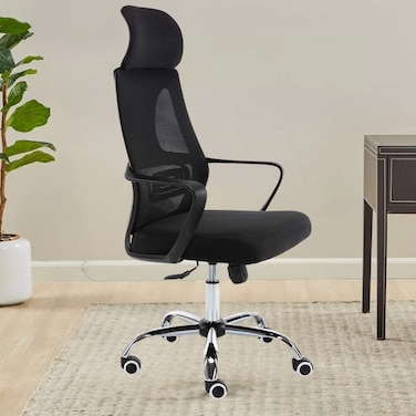 Wooden Twist Sitique Working Office Chair with 360&deg; Swivel &amp; Recline Mesh Chair