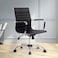 Wooden Twist Mid Back Executive Office Chair 360&deg; Swivel Adjustable Height for Home or Workplace
