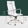 Wooden Twist Arctic Height Adjustable Office Chair with 360&deg; Swivel Rocking for Home Office or Desk (White)