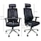 Wooden Twist CoreFlex Pro Ergonomic Mesh Office Chair with Lumbar Support, 360&deg; Swivel, Reclining High Back - Black