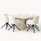 
Wooden Twist Synera Modern 6 Seater Dining Table Set for Living Room In Soft Fabric