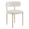 Wooden Twist Sunorx Round Dining Chair with Gold Finish Metal Legs In Soft Fabric