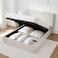 Wooden Twist Dnbeu Hydraulic Storage Bed In Soft Fabric ( Beige ) - Twin (90x190)