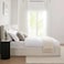 Wooden Twist Dnbeu Hydraulic Storage Bed In Soft Fabric ( Beige ) - Twin (90x190)