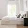 Wooden Twist Dnbeu Hydraulic Storage Bed In Soft Fabric ( Beige ) - Twin (90x190)