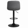 Wooden Twist Lunara 360&deg; Swivel Cafe Bar Stool Chair Adjustable Counter Height with Backrest