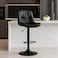 Wooden Twist Lunara 360&deg; Swivel Cafe Bar Stool Chair Adjustable Counter Height with Backrest
