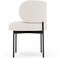 Wooden Twist Calorix Modern Boucle Dining Chair with Curved Backrest Comfortable Seating for Kitchen, Dining Room