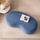 Wooden Twist Denim Blue Wnzzy Stylish Soft Boucle Upholstery Entryway Shoe Changing Stool Bench Ottoman - Denim Blue