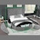 Wooden Twist Cache Design Button Tufted Velvet Upholstered Queen Size Bed with Storage - Grey