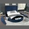 Wooden Twist Cache Design Button Tufted Velvet Upholstered Queen Size Bed with Storage - Grey