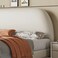 Wooden Twist Attractive Modernize Upholstery Bed for Luxury Bedroom - Queen / Beige