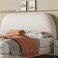Wooden Twist Attractive Modernize Upholstery Bed for Luxury Bedroom - Queen / Beige