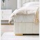 Wooden Twist Buoyant Floating Wingback Velvet Upholstery Luxury Bed for Bedroom ( Off-White ) - King 185x218 cm