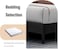 Wooden Twist Modern Rectangular Velvet Upholstery Bed with Soft Wingback Headboard ( Black ) - Super King (200 x 200cm)
