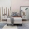 Wooden Twist Modern Rectangular Velvet Upholstery Bed With 3-Year Warranty &amp; Soft Wingback Headboard ( Beige ) - King (180 x 200cm)
