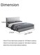 Wooden Twist Majesty Modernize Velvet Upholstery Bed for Luxury Bedroom - Queen / Grey