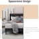 Wooden Twist Modern Rectangular Velvet Upholstery Bed with Soft Wingback Headboard ( Dark Grey ) - Queen (150 x 200cm)
