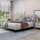 Wooden Twist Modern Rectangular Velvet Upholstery Bed with Soft Wingback Headboard ( Light Grey ) - Twin (120 x 200cm)