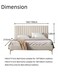 Wooden Twist Concoct Modernize Velvet Upholstery Bed for Luxury Bedroom Contemporary, Stylish, and Elegant - Queen / Beige