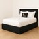 Wooden Twist Dnbeu Hydraulic Storage Bed In Soft Fabric ( Black ) - King (180x200)