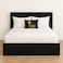 Wooden Twist Dnbeu Hydraulic Storage Bed In Soft Fabric ( Black ) - King (180x200)