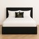 Wooden Twist Dnbeu Hydraulic Storage Bed In Soft Fabric ( Black ) - Super King (200x200)