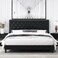 Wooden Twist Redo Modernize Button Tufted Upholstered Bed Elegant and Durable Contemporary - Queen