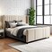 Wooden Twist Calida Luxury Design Bed for Modern Bedroom In Soft Fabric - Queen (150 x 200 cm)