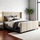 Wooden Twist Calida Luxury Design Bed for Modern Bedroom In Soft Fabric - King (180 x 200 cm)
