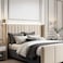 Wooden Twist Calida Luxury Design Bed for Modern Bedroom In Soft Fabric - King (180 x 200 cm)