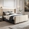 Wooden Twist Calida Luxury Design Bed for Modern Bedroom In Soft Fabric - King (180 x 200 cm)