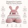 Wooden Twist Doze Elegant Rabbit Shaped Bunny Bed for Modern Whimsical Bedroom for Kids &amp; Adults In Soft Fabric - Queen ( 150 x 200 cm )