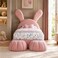 Wooden Twist Doze Elegant Rabbit Shaped Bunny Bed for Modern Whimsical Bedroom for Kids &amp; Adults In Soft Fabric - Super king ( 200 x 200 cm )