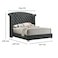 Wooden Twist Sonvora Modern Button Tufted Bed for Luxury Bedroom with Silver Metal Legs - Queen ( 150 x 200 cm )
