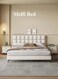 Wooden Twist Melfi Modernize Leatherette Upholstery Bed for Luxury Bedroom - Queen