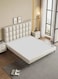 Wooden Twist Melfi Modernize Leatherette Upholstery Bed for Luxury Bedroom - Queen