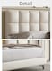 Wooden Twist Melfi Modernize Leatherette Upholstery Bed for Luxury Bedroom - Queen