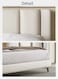 Wooden Twist Italian Minimalism Modernize Leatherette Upholstery Bed for Luxury Bedroom - King / Beige
