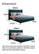 Wooden Twist Greenish Modernize Velvet Upholstery Bed for Luxury Bedroom - King / Green